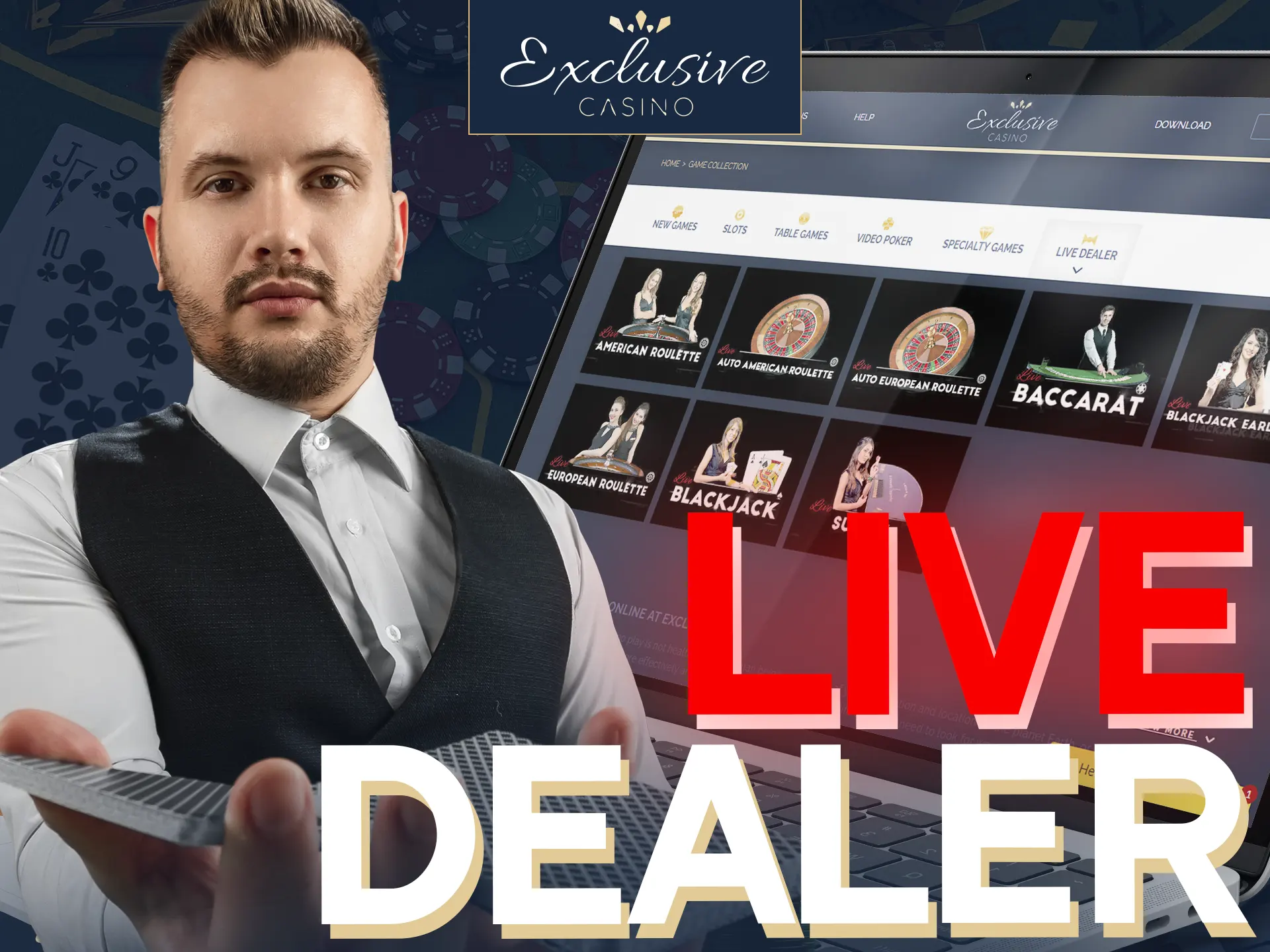 Explore our live games at Exclusive Casino, featuring real-time streaming and professional dealers.