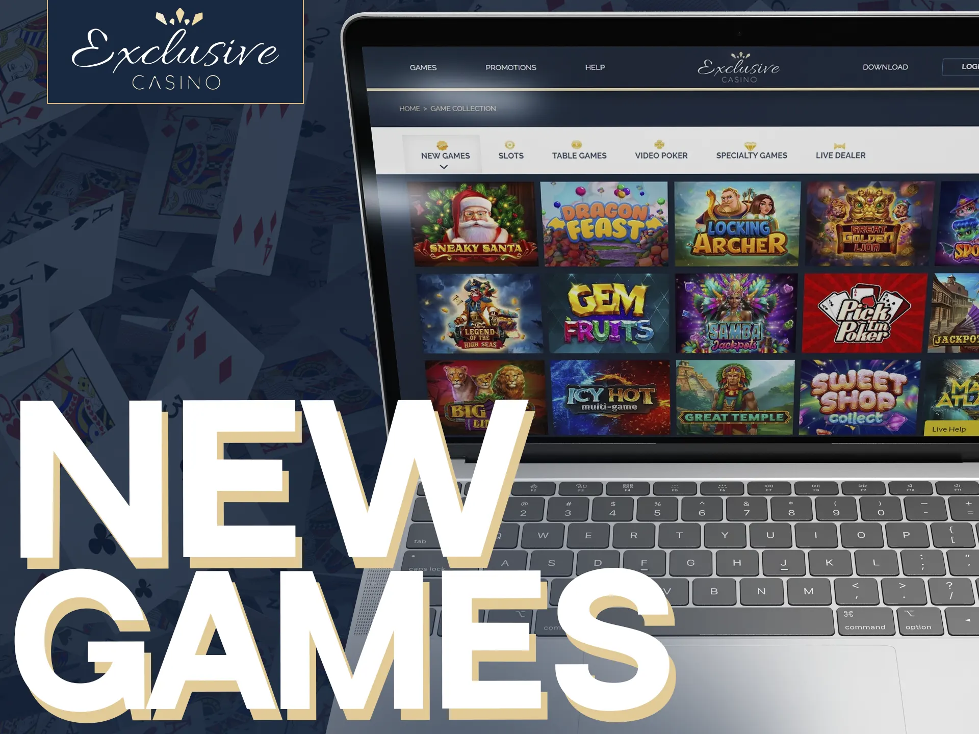 Explore our New Games section with titles like Samba Jackpots, Icy Hot, and more!