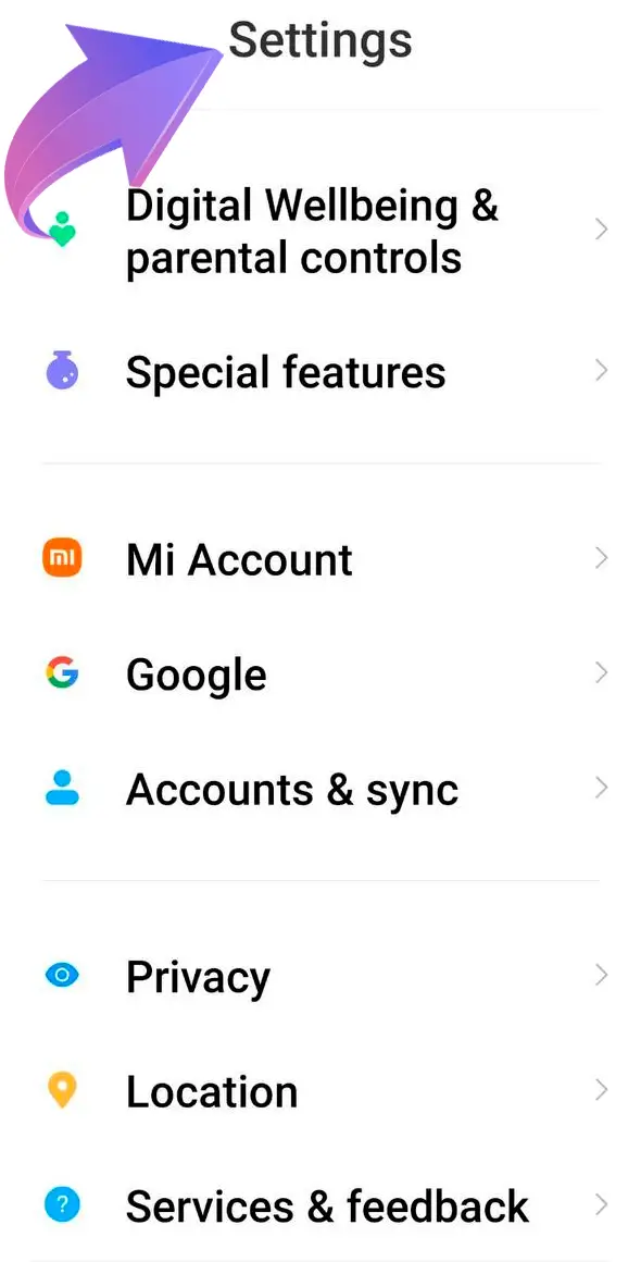 Make the settings of your android device.